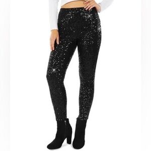 Tipsy Elves Sparkling Black Sequin Pants